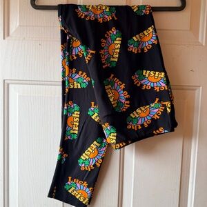 TC2 LuLaRoe Black 'Luck of the Irish' Leggings